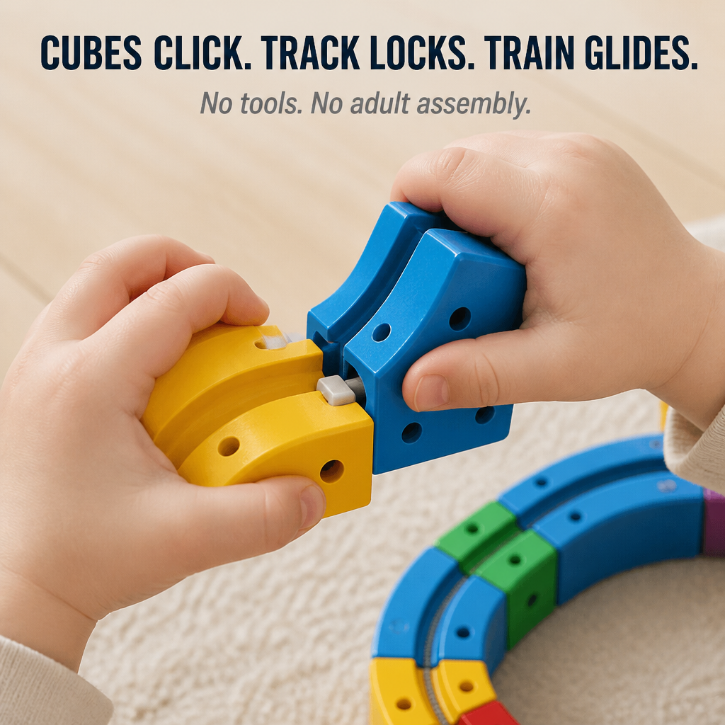 TurboTrail™ — Click-Together Cube Tracks That Keep Kids Away From Screens For Hours