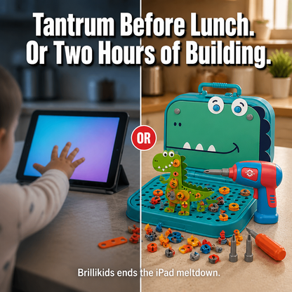 Brillikids™ — Create Dinosaur Worlds Using 211 Pieces and a Genuine Working Drill