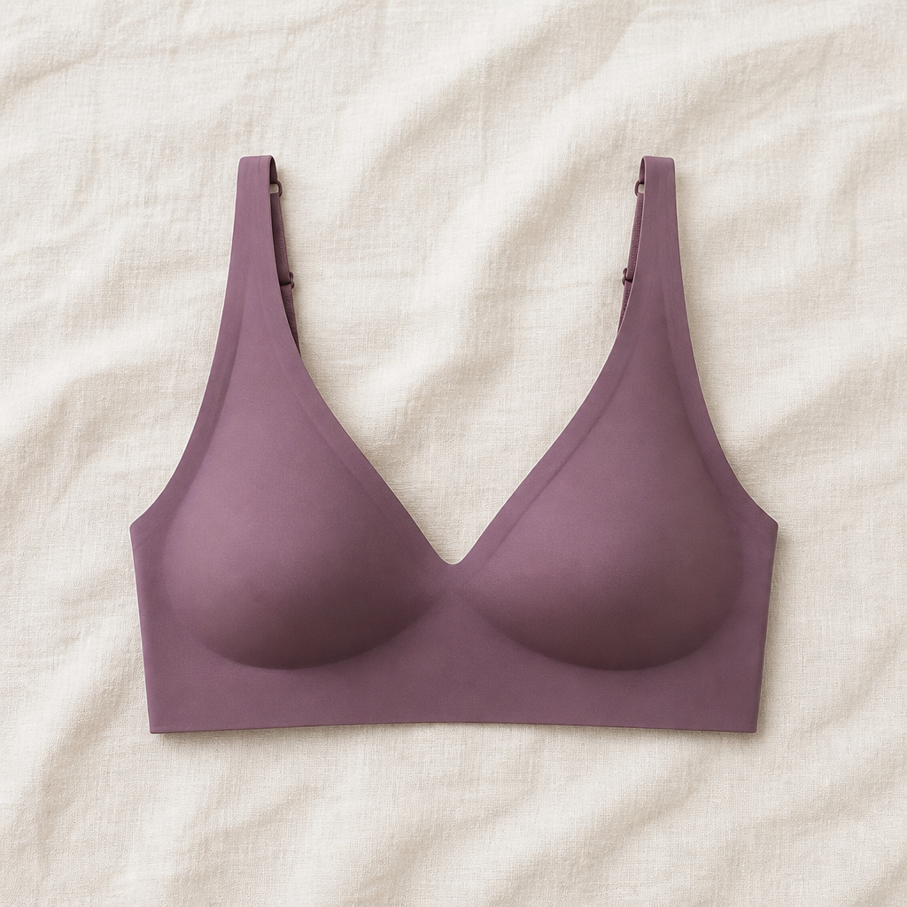 LumiFit™ – Seamless Wireless Bralette with Softly Padded V-Neck Cups