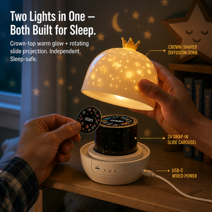 RadiantDreams™ — Put an End to Bedtime Struggles With 24 Sky and Ocean Projection Scenes