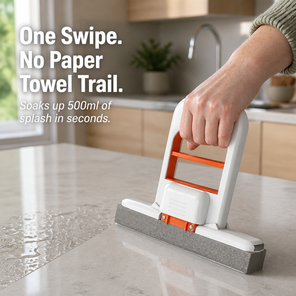 SwiftMop™ — Clean Counters, Sinks & Bathroom Splashes Spotless in Seconds