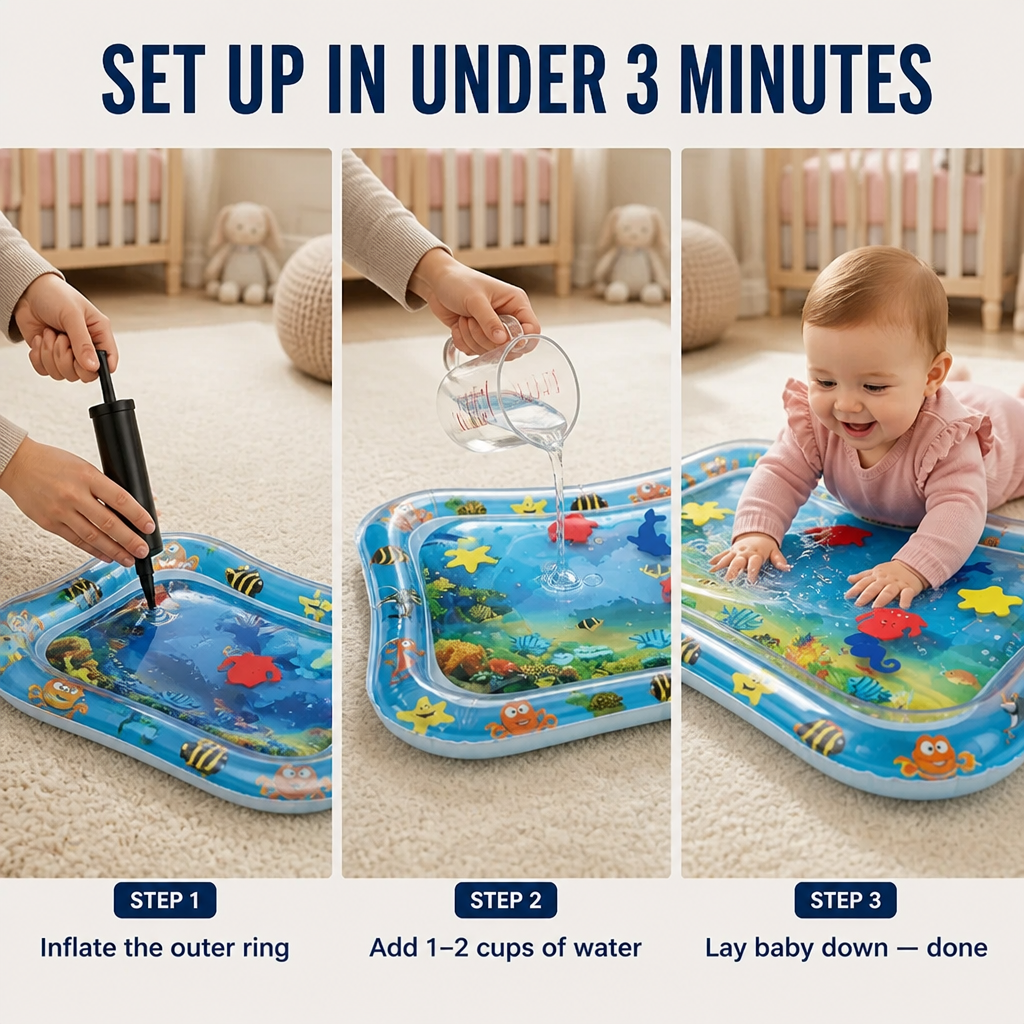 MarinaSplash™ — Flip Tummy Time Tears Into 10 Minutes of Belly Giggles
