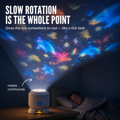 AquaSerene™ — Soothe Restless Kids To Sleep With a Slow-Spinning Ocean Light
