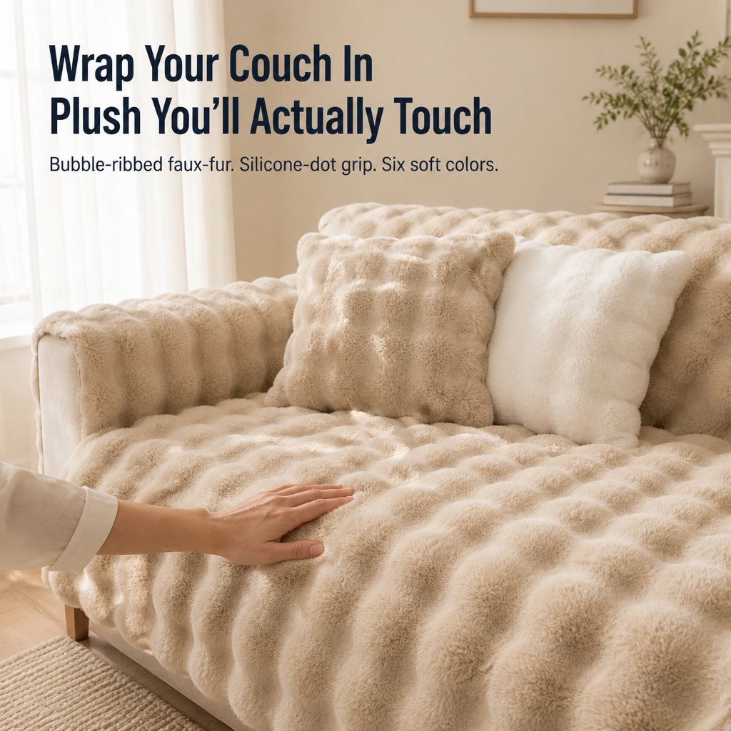Velvoria™ — Cover Your Sofa in Rabbit-Soft Plush That Holds Firm All Winter