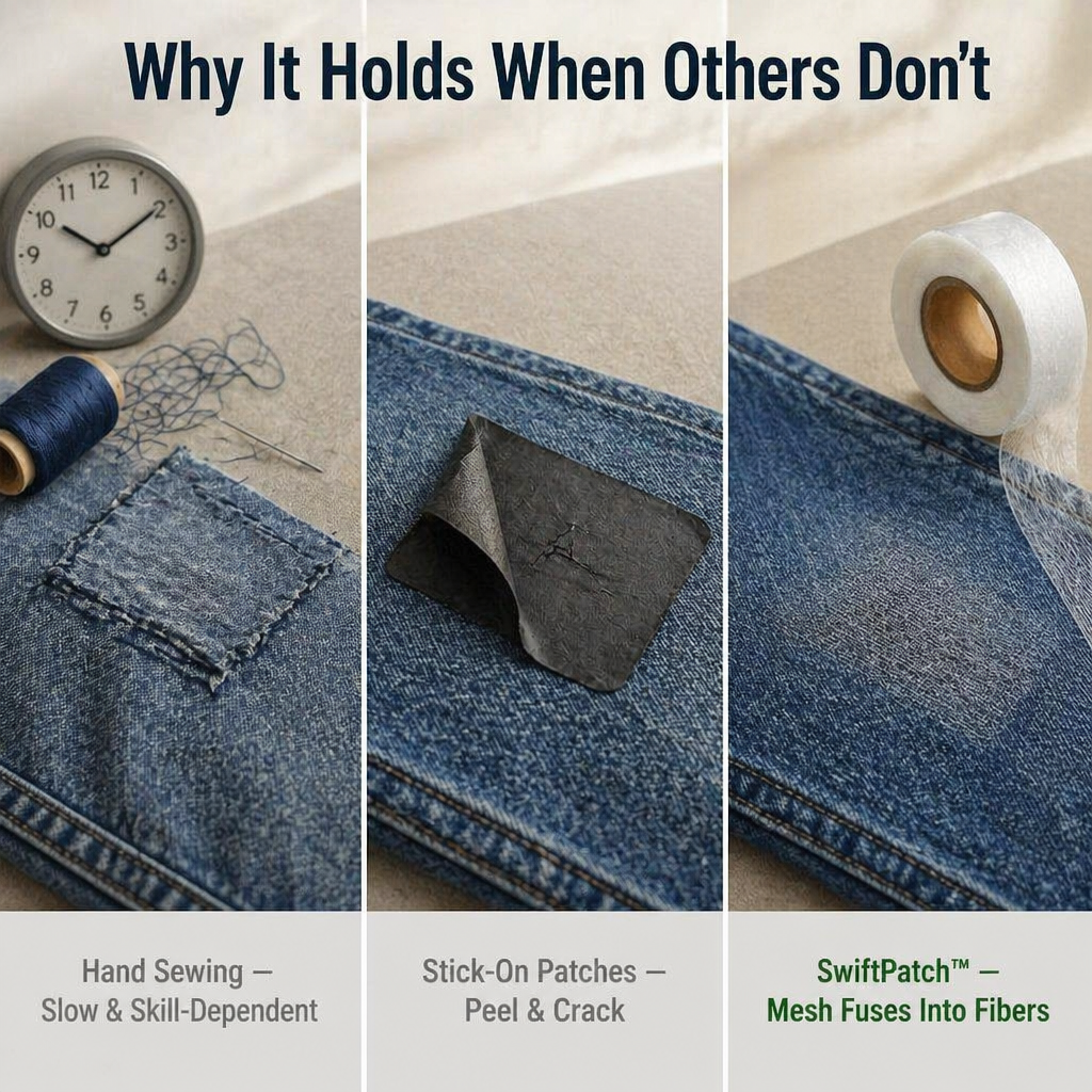 SwiftPatch™ — Repair Tears, Hems & Frays In Just 10 Seconds