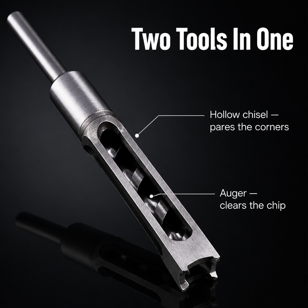 TrueEdge™ — Drill Perfectly Square Mortises in One Easy Cut, Every Time