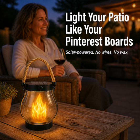 LumaFyre™ — Illuminate Your Patio All Night Solar-Powered, No Wires or Wax