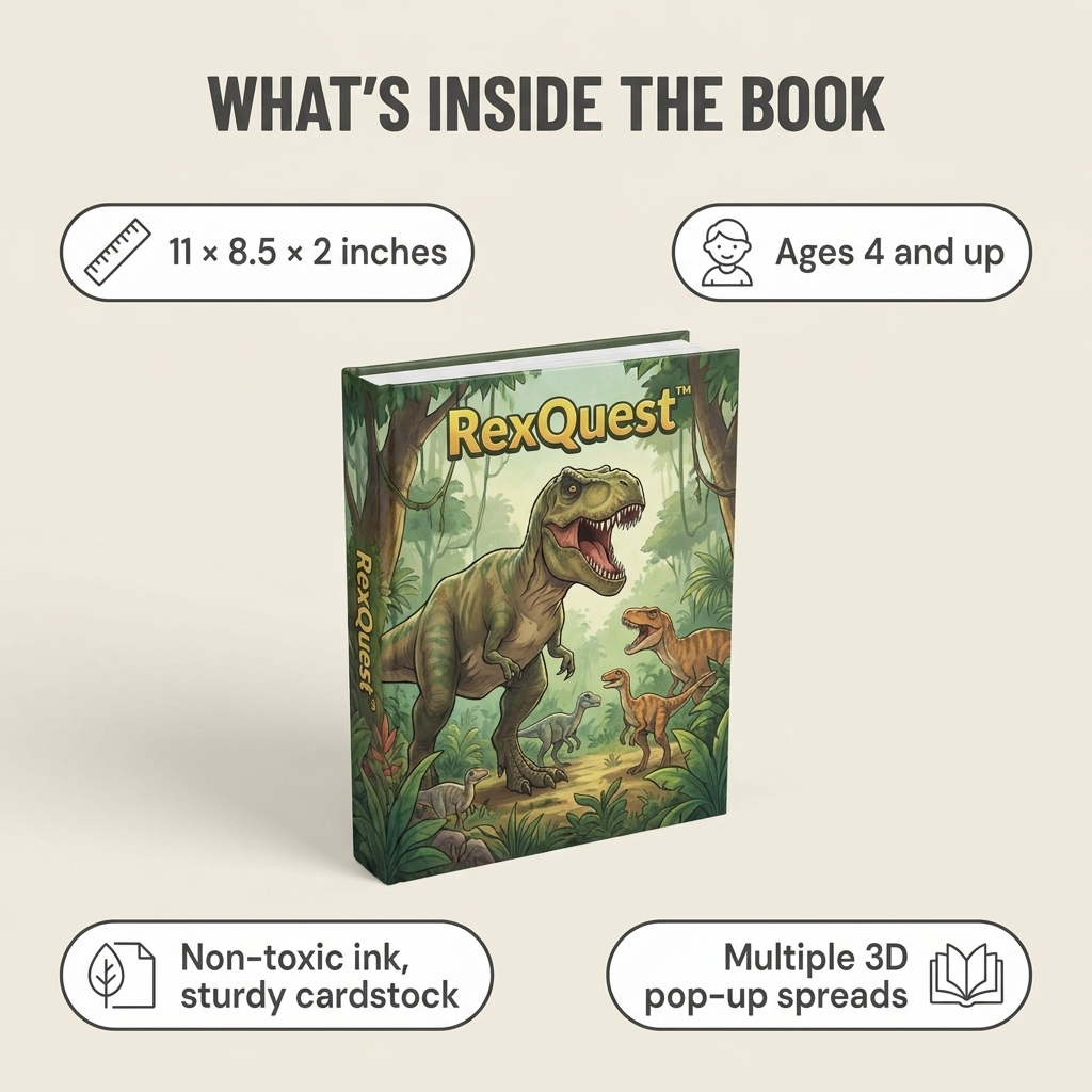 RexQuest™ — Keep Your Dino-Loving Kid Reading Until The Pages Wear Thin