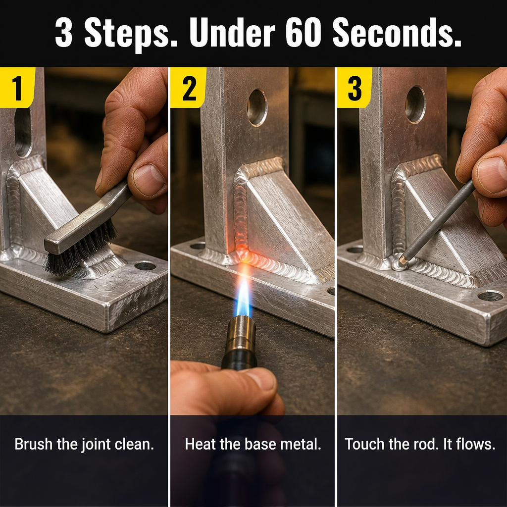 FlowForge™ — Seal Cracked Aluminum, Copper, or Steel Using Only a Lighter