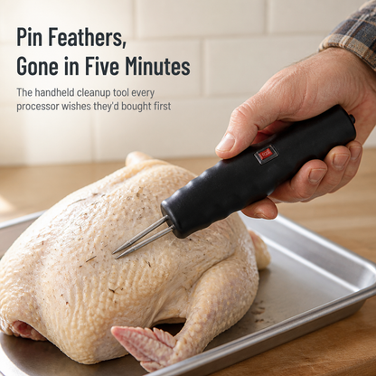 SwiftPluck™ — Remove Stubborn Pin Feathers Easily Without Tweezers or Torch