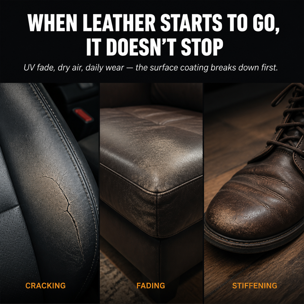 LustraHide™ — Restore Cracked, Dull Leather and Seal in Shine for 180 Days