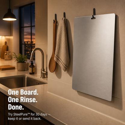SteelPure™ — Swap Three Stinky Boards for a Single One That Rinses Easy