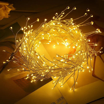 Copper LED Wire Ambient Lighting – Generate a Warm, Enchanting Atmosphere Indoors & Outdoors (9 m)