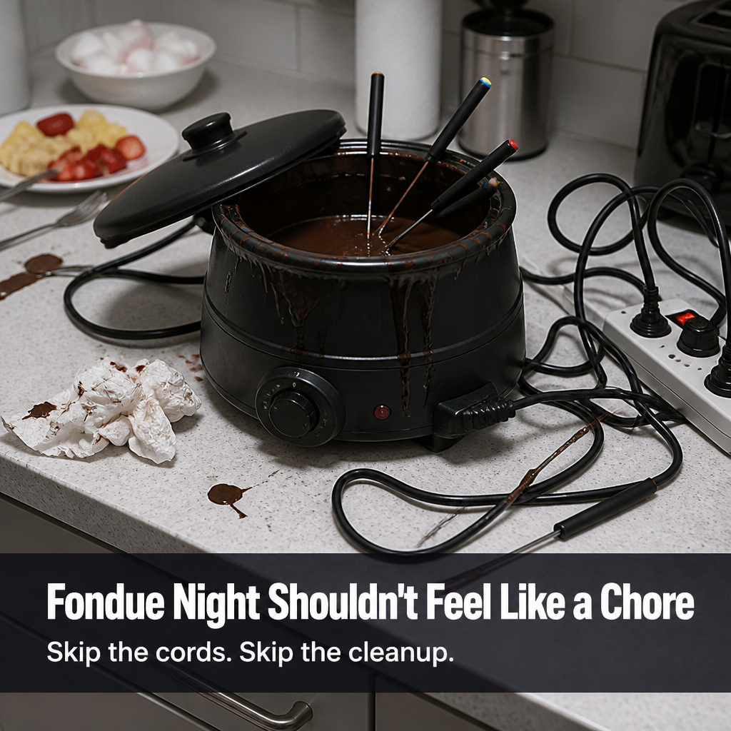 MeloMist™ — Ignite a Tealight, Melt Chocolate, Ditch the Fondue Pot