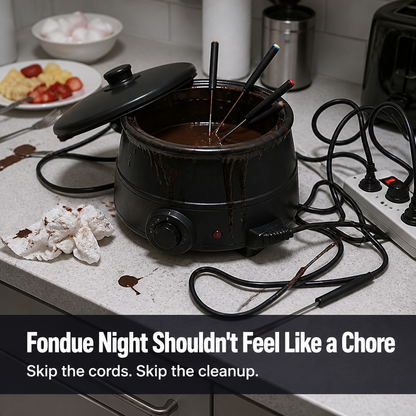 MeloMist™ — Ignite a Tealight, Melt Chocolate, Ditch the Fondue Pot