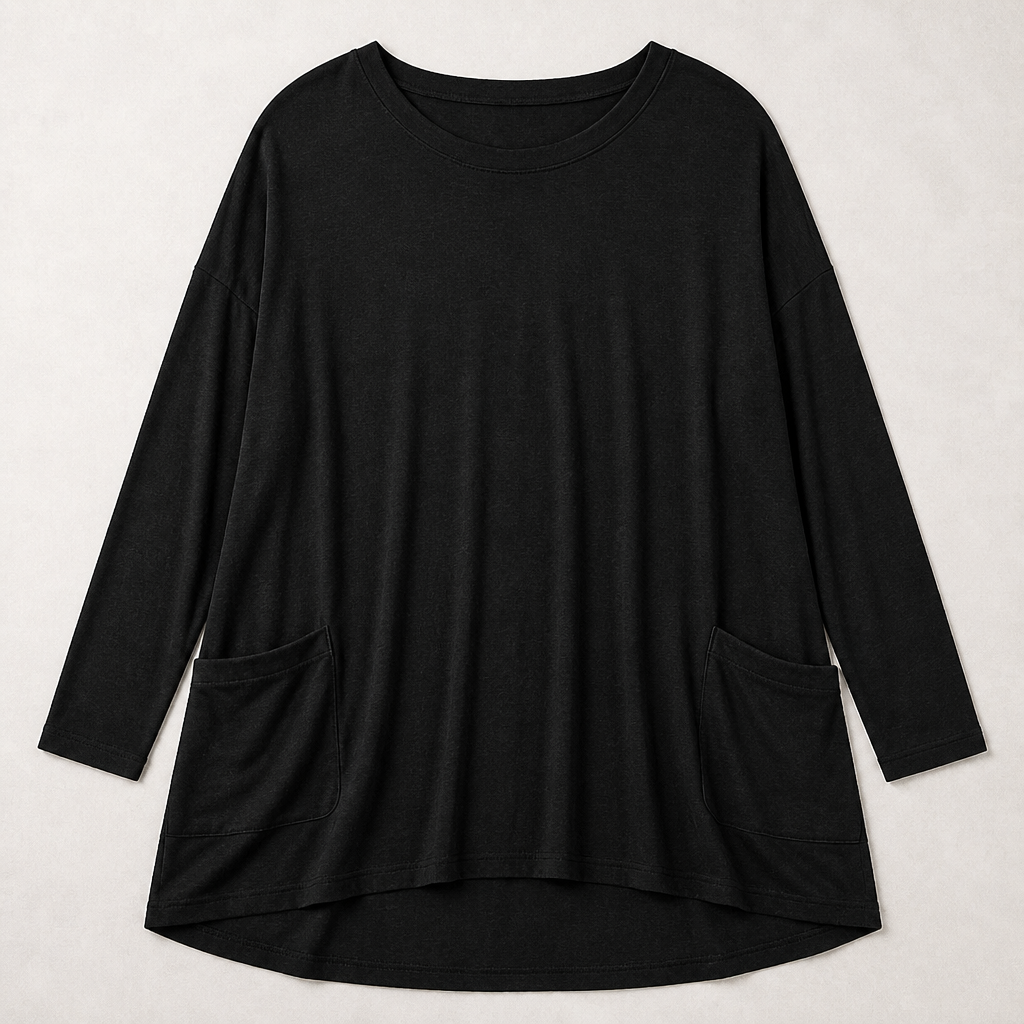 ElevéaComfort™ – Casual Loose Tunic Featuring Side Pockets