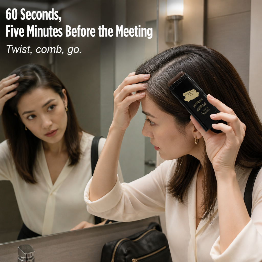 ColorGlide™ — Conceal Gray Roots in 60 Seconds, Sweat-Resistant All Day