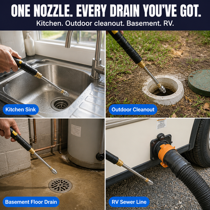 ConnectPro™ — Dissolve Tough Drain Blockages in Minutes Using Your Pressure Washer