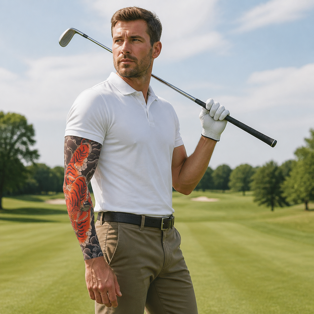 ArborSkin™ – UPF 50+ Sun Shield Arm Sleeve with Japanese Tattoo Design