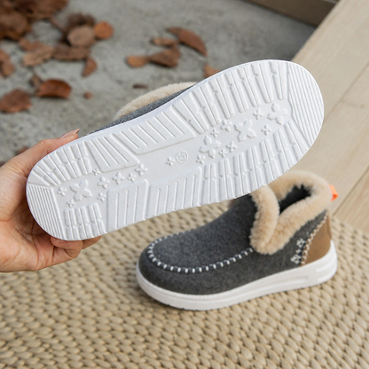 StrideEase™ – Plush Faux Fur-Lined Slip-On Winter Boots