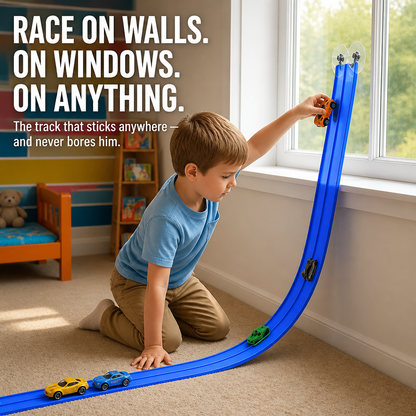 TurboTrail™ — Ignite His Racing Imagination with Endless, Gravity-Defying Tracks
