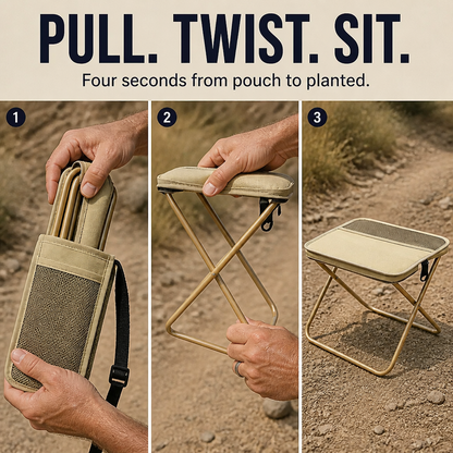 TerraSeat™ — Pack a 330 lb Seat That Collapses Into Your Daypack