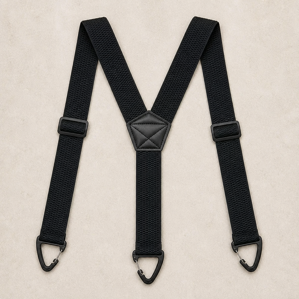 IronMark™ – Rugged Belt-Loop Suspenders Featuring Carabiner Hook Clips