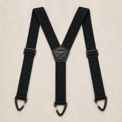 IronMark™ – Rugged Belt-Loop Suspenders Featuring Carabiner Hook Clips