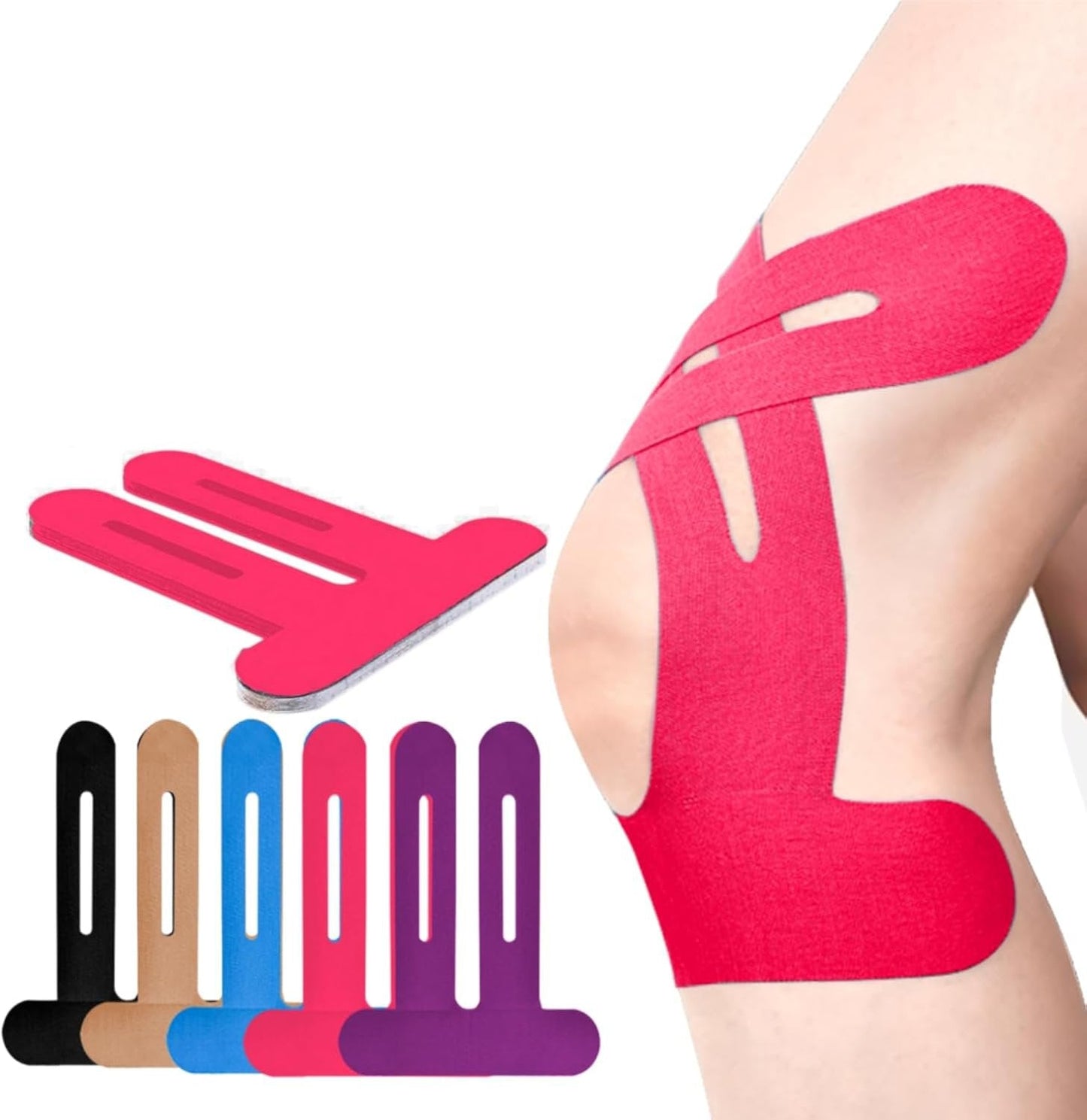 Pre-cut Knee Tape | Flexify™ Muscle Patch | Durable Support | Breathable & Skin-Friendly | Buy 10 Get 10 Free