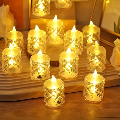 🔥 Crystal flameless candle glow 🎁