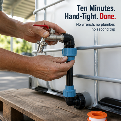 HydroMaster™ — Swap Your Cracked IBC Tap and Stop the Leaks Permanently