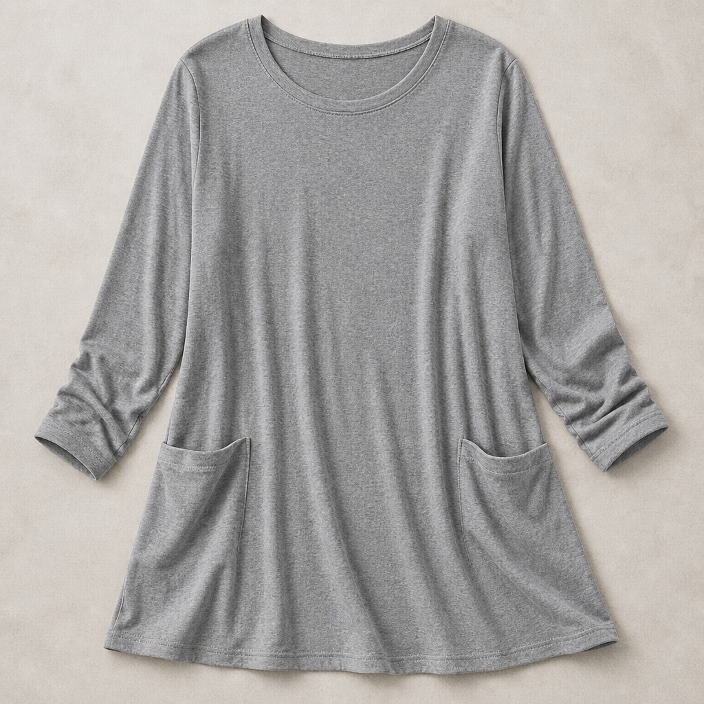 ElevéaComfort™ – Casual Loose Tunic Featuring Side Pockets
