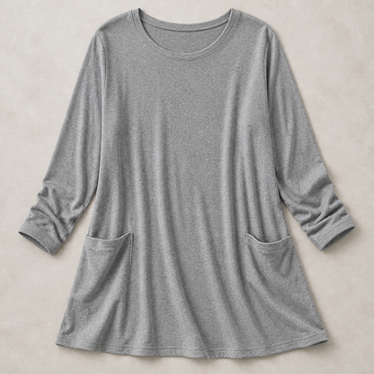 ElevéaComfort™ – Casual Loose Tunic Featuring Side Pockets