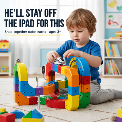 TurboTrail™ — Click-Together Cube Tracks That Keep Kids Away From Screens For Hours