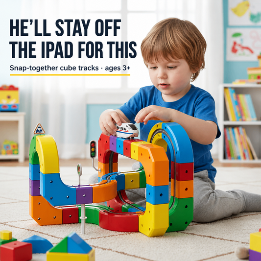 TurboTrail™ — Click-Together Cube Tracks That Keep Kids Away From Screens For Hours