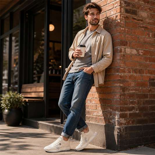 StridePro™ – Heritage Retro Running Sneakers in Suede & Mesh Blend