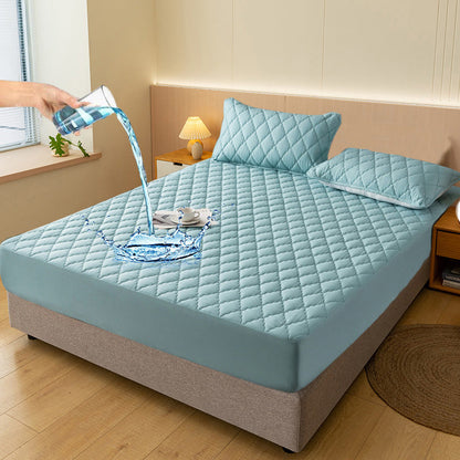 SnoozeShield™ — Wrap Your Bed in Heavenly Softness and Total Stain Defense