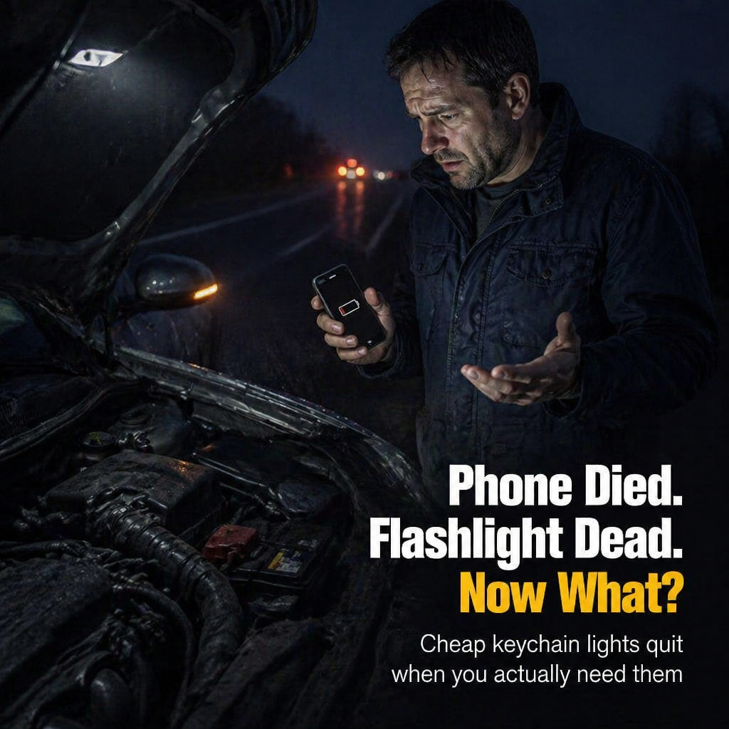 LumaVibe™ Keychain Flashlight — Take 1,200 Lumens and Extra Phone Power Wherever Your Keys Go