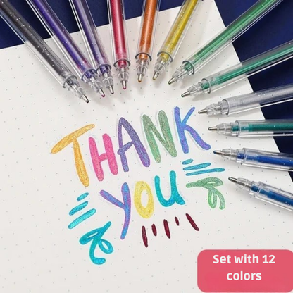 RadianceFlow™ Glitter Gel Pens — Ignite Your Creativity with Smooth, Smudge-Proof Sparkle That Lasts