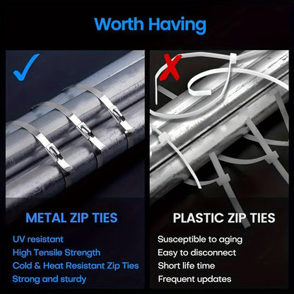 IronGrip™ Stainless Steel Cable Ties — Lock Down Your Load with Unbreakable Confidence