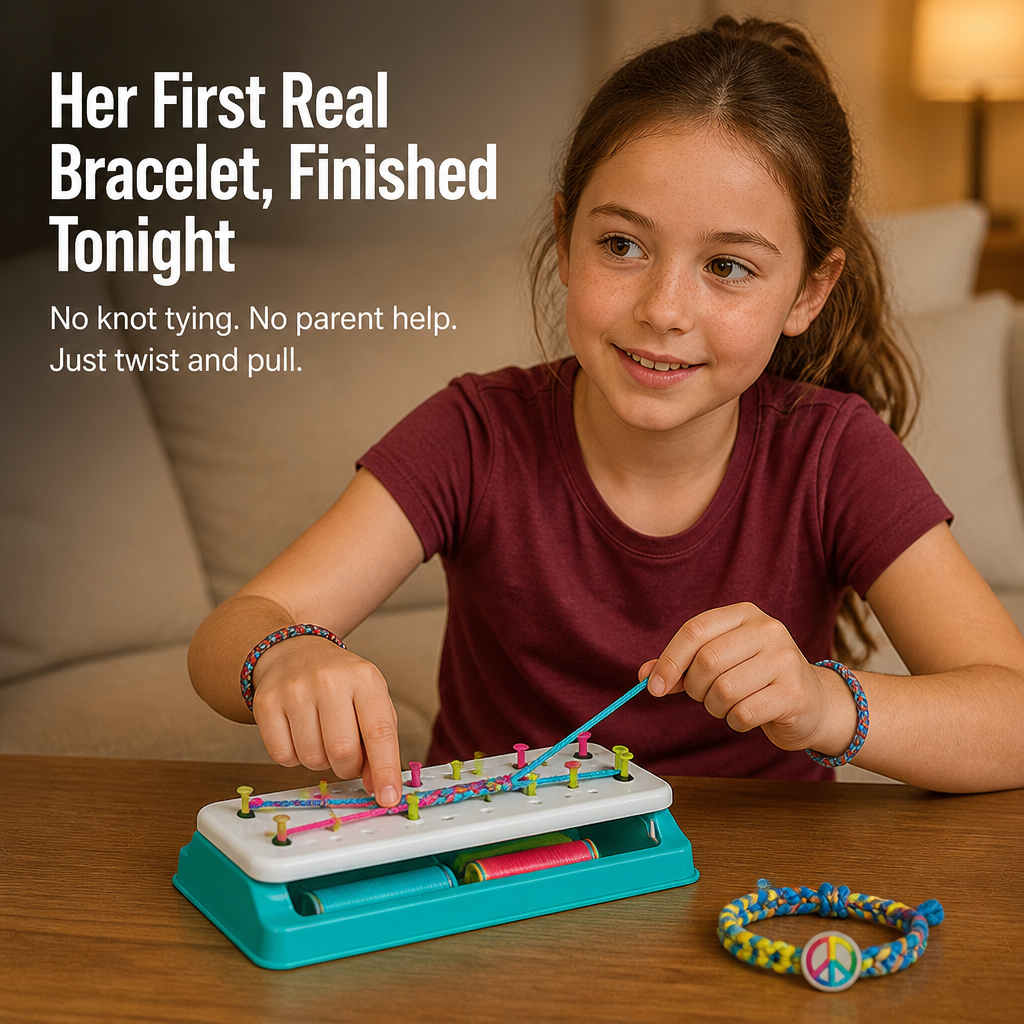 TwistCraze™ — Weave Genuine Friendship Bracelets Fast, No Knots or Tears