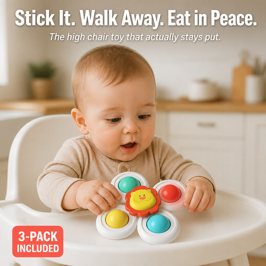 SpinSoothe™ — Attach One to the Tray and Enjoy Your Meal in Peace | 3-Pack