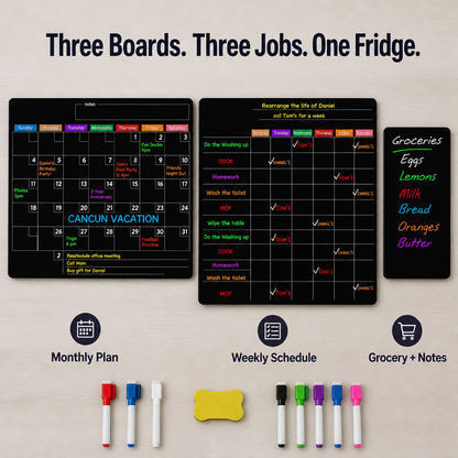 VibratoPlan™ — Track Every Practice, Pickup & Pool Party On The Fridge