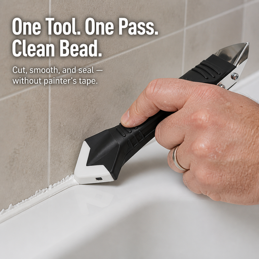 SilqueBlend™ 3-in-1 Caulk Tool — Master Flawless, Fingerprint-Free Caulk Lines in One Smooth Move