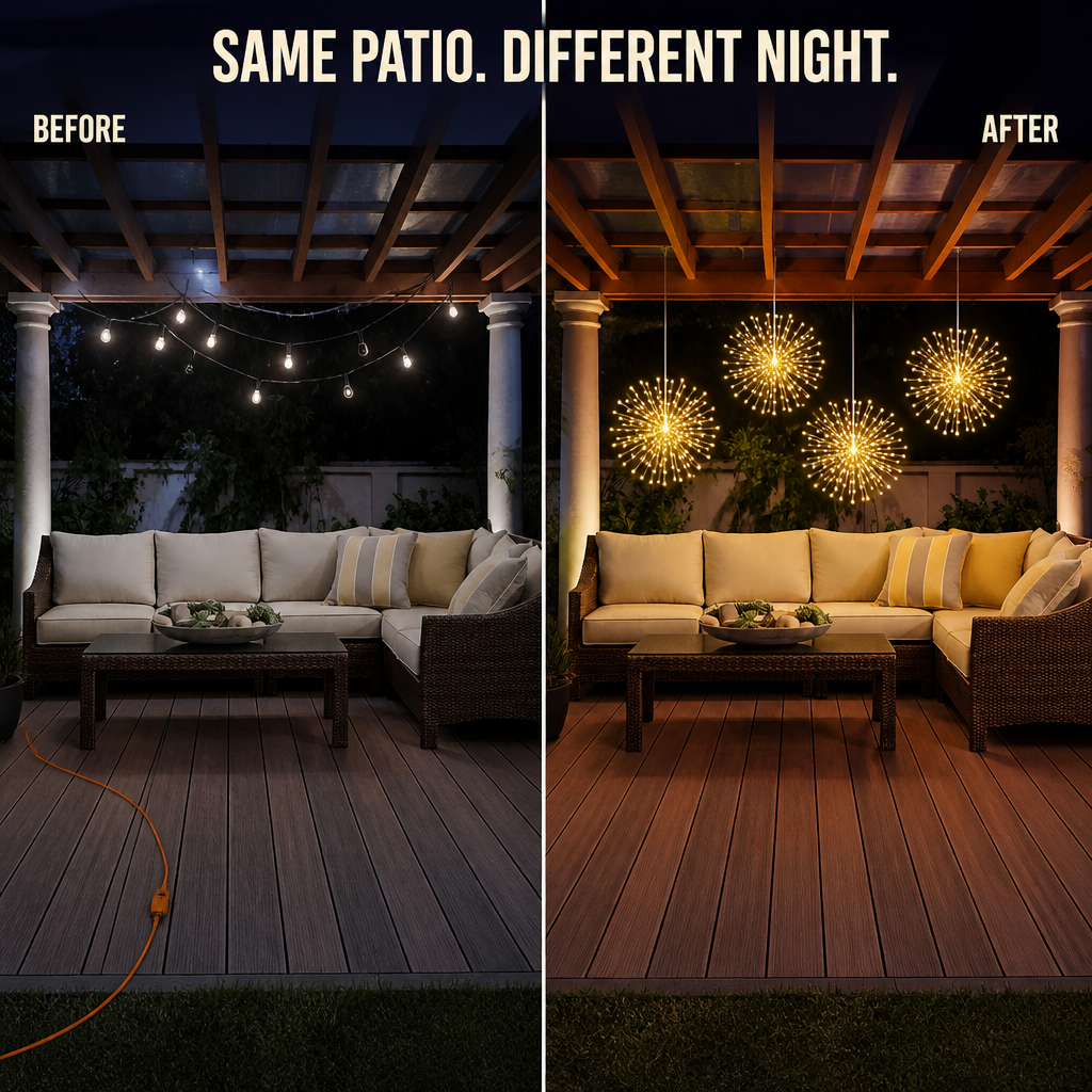 LumaSphere™ — Suspend Dazzling Solar Firework Lights Over Any Patio or Garden