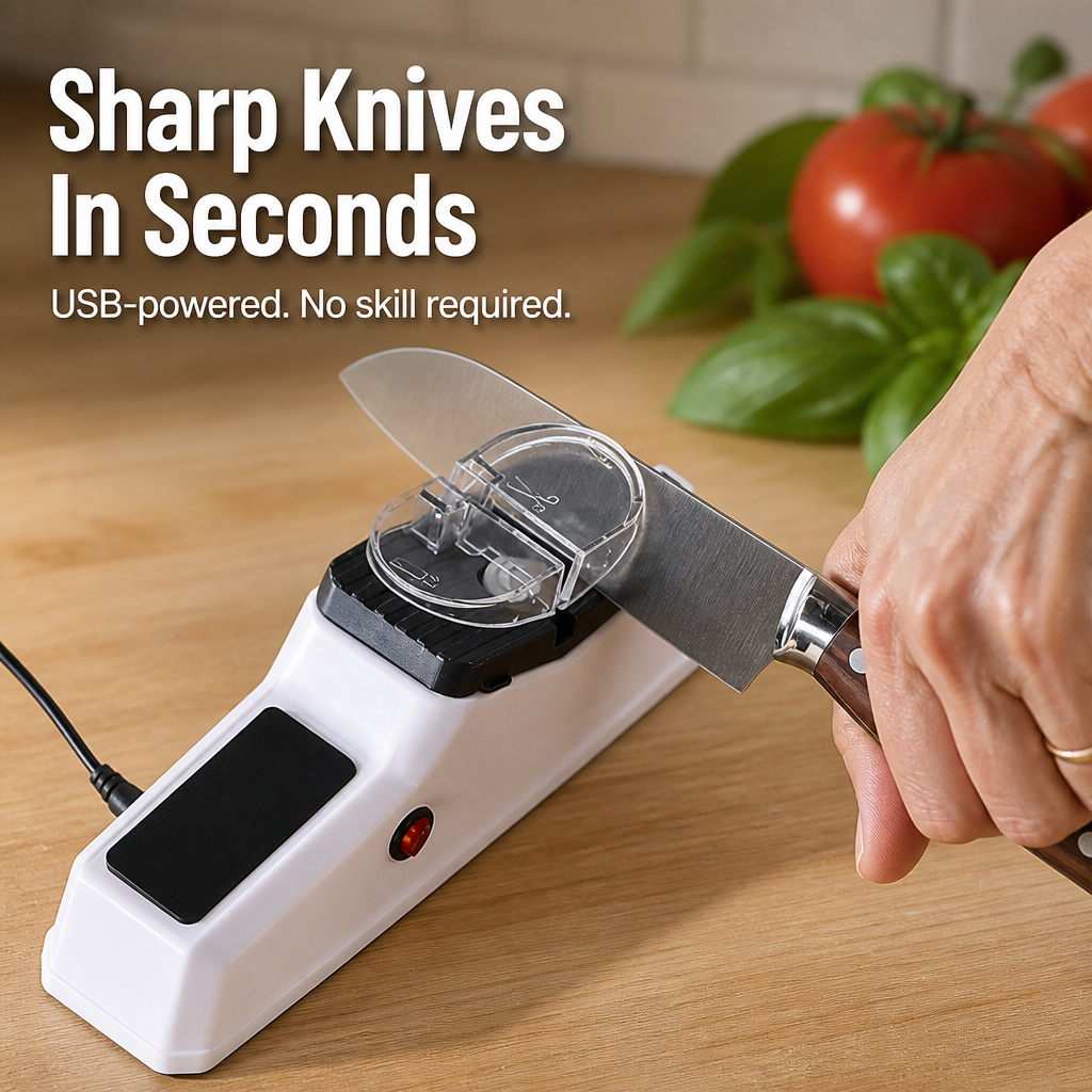 BladeCraft™ — Sharpen Knives to Slice Through Tomatoes Like New Again