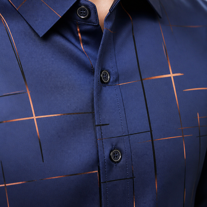 Ultra-LightPower™ – Breathable Stretch, Wrinkle-Resistant Line-Print Dress Shirt
