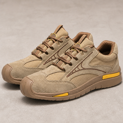 FortressStride™ – Ventilated Steel-Toe Work Shoes with Kevlar Puncture-Resistant Midsole