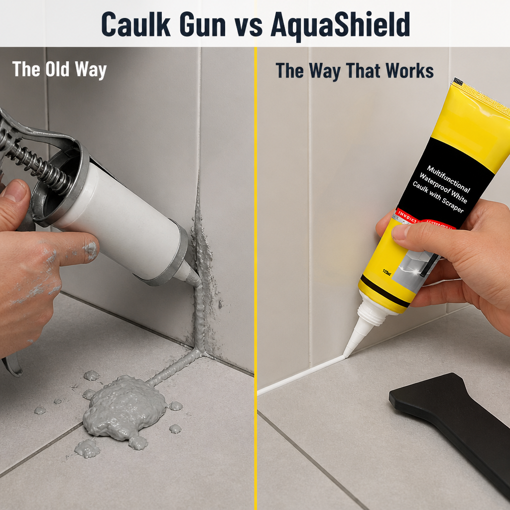 AquaShield™ — Reseal Bathroom and Kitchen Edges Minus the Caulk Gun