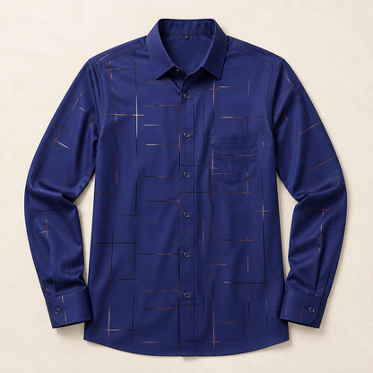 Ultra-LightPower™ – Breathable Stretch, Wrinkle-Resistant Line-Print Dress Shirt